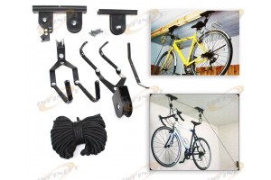 Ceiling Bicycle Garage Hoist Storage Mount Lift Garage Hanger Pulley Rack